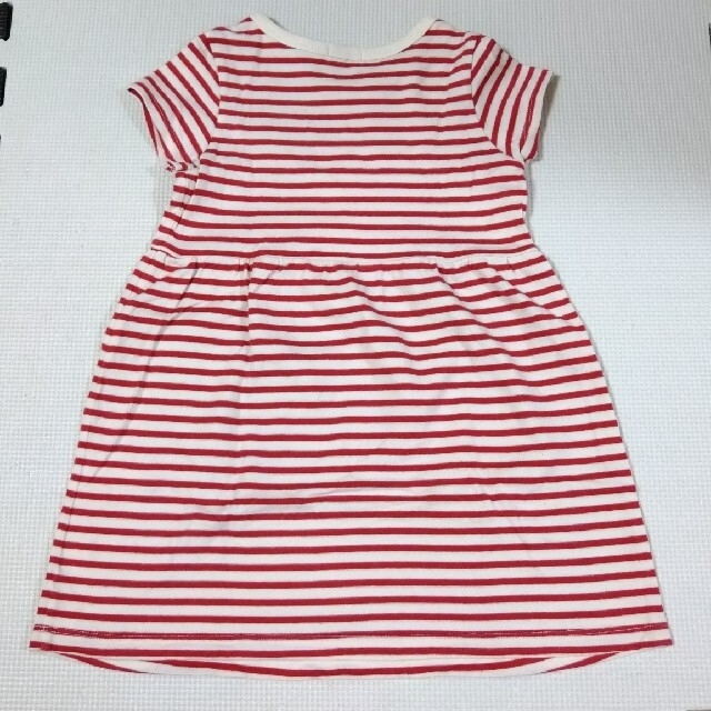 mikihouse(ミキハウス)のDOUBLE.B　MiKihouse　ボーダーワンピース　100cm キッズ/ベビー/マタニティのキッズ服女の子用(90cm~)(ワンピース)の商品写真