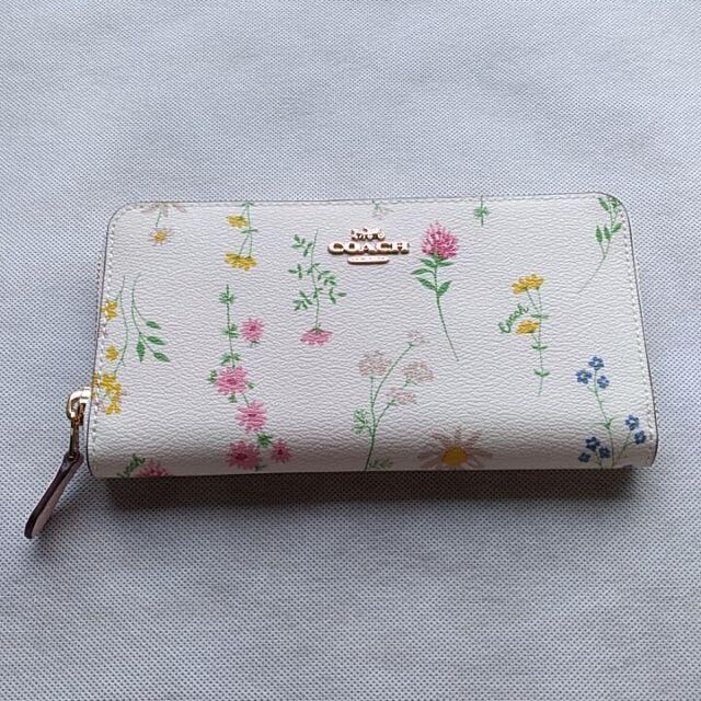 【新品未使用】COACH コーチ 長財布 ワイルドフラワー 花柄 ジップ