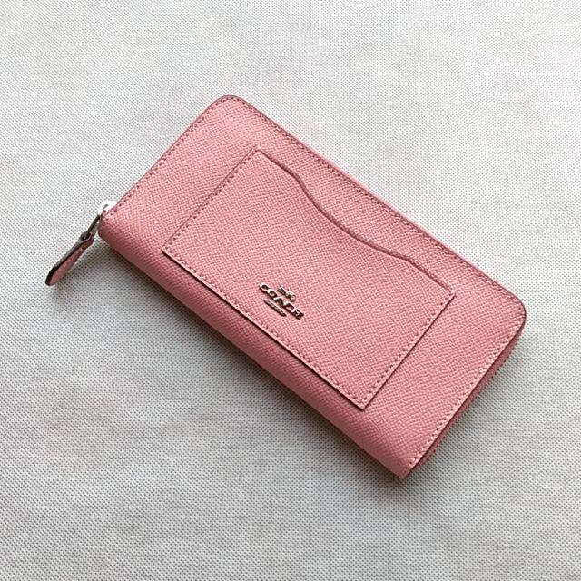 深緑(ふかみどり) COACH コーチ ラウンドファスナー 長財布 ライト