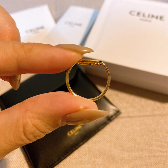 celine(セリーヌ)のceline マイヨン トリオンフ シンリング / ゴールドフィニッシュ ブラス レディースのアクセサリー(リング(指輪))の商品写真