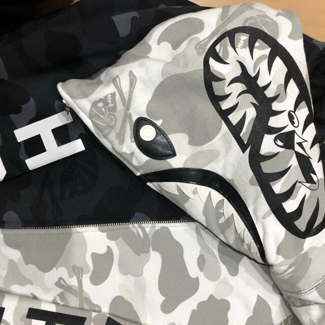 ネイバーフッド×BAPE シャークパーカーM