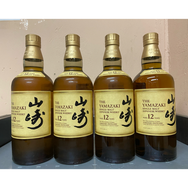 サントリー山崎12年 正規品　4本ウイスキー