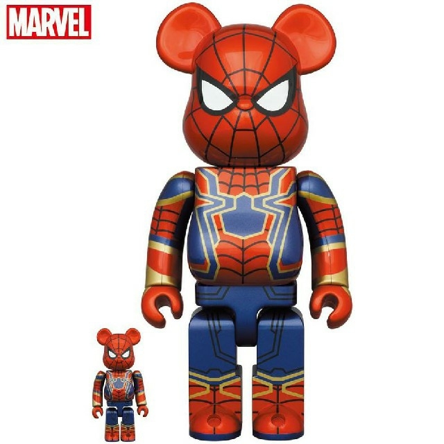 MEDICOM TOY(メディコムトイ)のBE@RBRICK IRON SPIDER 100% 400% エンタメ/ホビーのフィギュア(その他)の商品写真