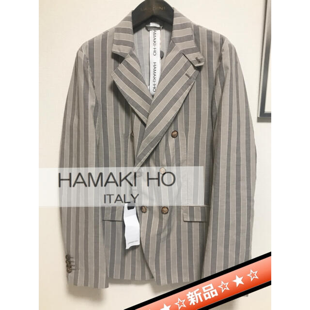 3.5万↑ 19SS HAMAKI-HO ダブルテーラード　size 48