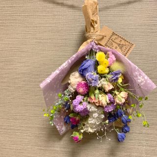 ドライフラワー 春色スワッグ 花束 スターチス(ドライフラワー)