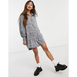 エイソス(asos)のASOS DESIGNmini long sleeve shirt dress(シャツ)