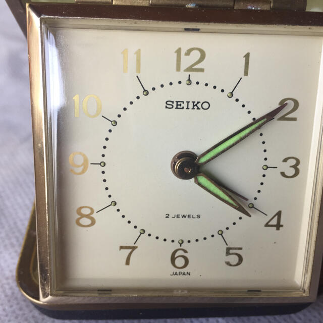 SEIKO(セイコー)のSEIKO セイコー 手巻きトラベルアラーム時計 黒 インテリア/住まい/日用品のインテリア小物(置時計)の商品写真