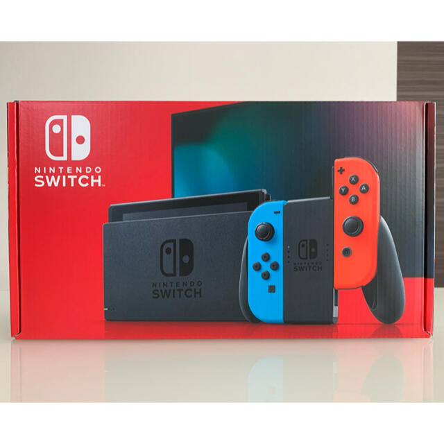 【未開封新品】箱不良 Nintendo Switch ネオンブルー ネオンレッド1台Joy-Conネオンブルー