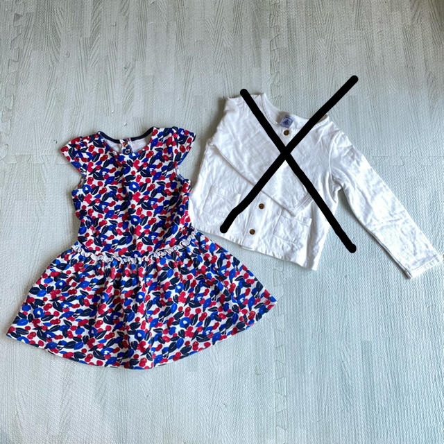 PETIT BATEAU(プチバトー)のm&mere様専用☆PETIT BATEAU☆ワンピースのみ　104cm キッズ/ベビー/マタニティのキッズ服女の子用(90cm~)(ワンピース)の商品写真