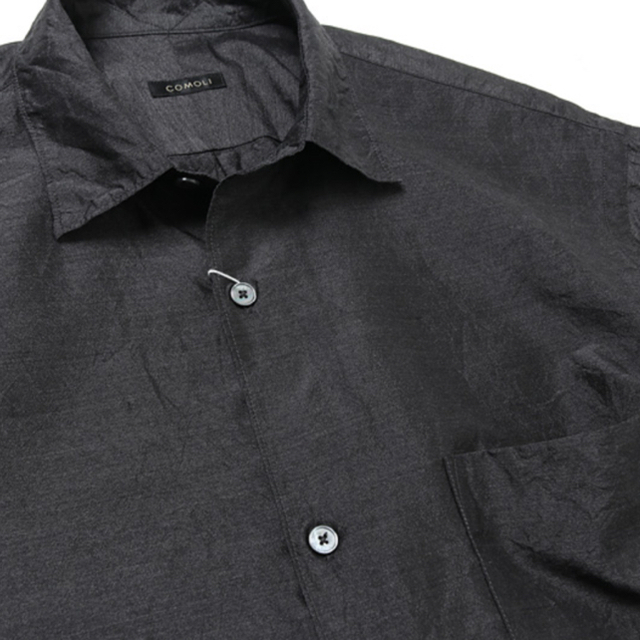 21SS COMORI 杢シルクシャツ-www.steffen.com.br