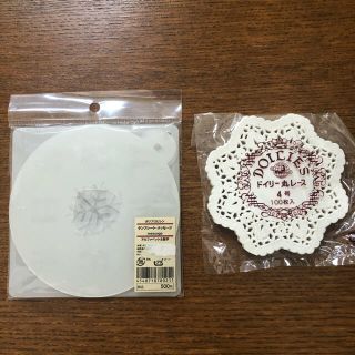 ムジルシリョウヒン(MUJI (無印良品))の無印良品 テンプレート イラスト＆　ドイリー丸レース4号　100枚(調理道具/製菓道具)