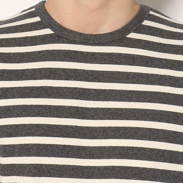 AVIREX(アヴィレックス)の新品★AVIREX クルーネック ボーダーTシャツ チャコール/S メンズのトップス(Tシャツ/カットソー(半袖/袖なし))の商品写真