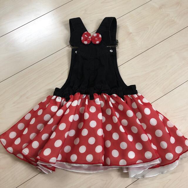 futafuta(フタフタ)のフタフタ  ミニー ジャンパースカート 95 キッズ/ベビー/マタニティのキッズ服女の子用(90cm~)(ワンピース)の商品写真