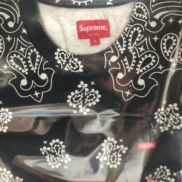 Lサイズ　supreme Bandana small box tee バンダナ