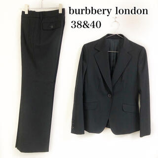 バーバリー(BURBERRY)のバーバリーロンドン スーツ イタリア製生地 40&38 黒 三陽商会(スーツ)