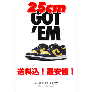 ナイキ(NIKE)のNIKE GS DUNK LOW "MICHIGAN" (スニーカー)