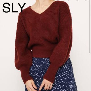 スライ(SLY)のSLY ワインレッド　ニット(ニット/セーター)