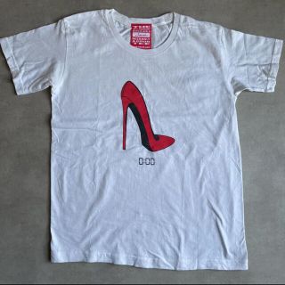 ビューティアンドユースユナイテッドアローズ(BEAUTY&YOUTH UNITED ARROWS)のjoecok  赤ヒールプリントTシャツ　ホワイト白(Tシャツ(半袖/袖なし))