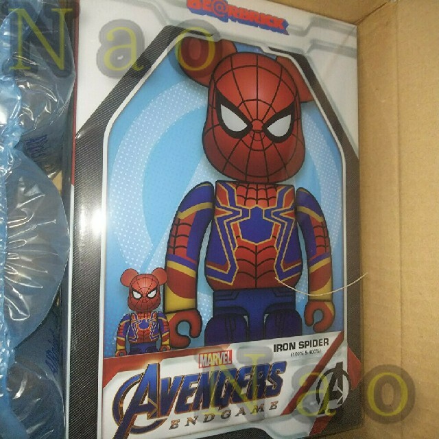 MEDICOM TOY(メディコムトイ)のBE@RBRICK IRON SPIDER 100％ 400％  エンタメ/ホビーのフィギュア(その他)の商品写真