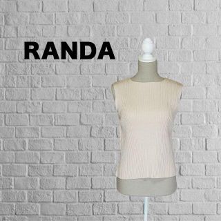 ランダ(RANDA)の美品✨RANDA（ランダ） ノースリーブ 半袖 トップス レディース 服(Tシャツ(半袖/袖なし))