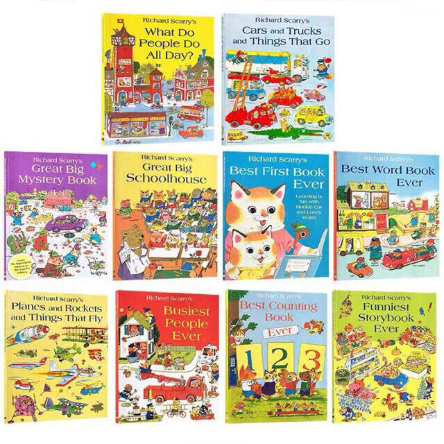 Richard Scarryリチャードスキャリー 英語絵本 絵辞書10冊 エンタメ/ホビーの本(洋書)の商品写真