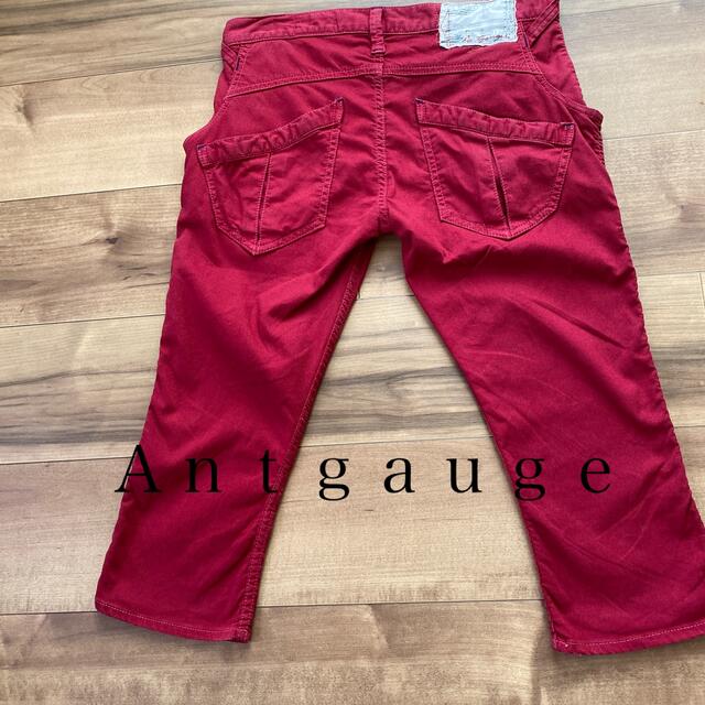 Antgauge(アントゲージ)の[✨Ａｎｔｇａｕｇｅ✨] 赤デニムクロプトパンツ💁‍♀️ レディースのパンツ(デニム/ジーンズ)の商品写真