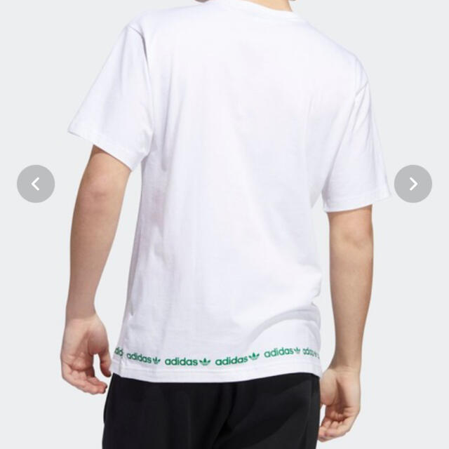 adidas(アディダス)のアディダス　リニア　ロゴ　リピート　トレフォイル　白　Tシャツ　L メンズのトップス(Tシャツ/カットソー(半袖/袖なし))の商品写真