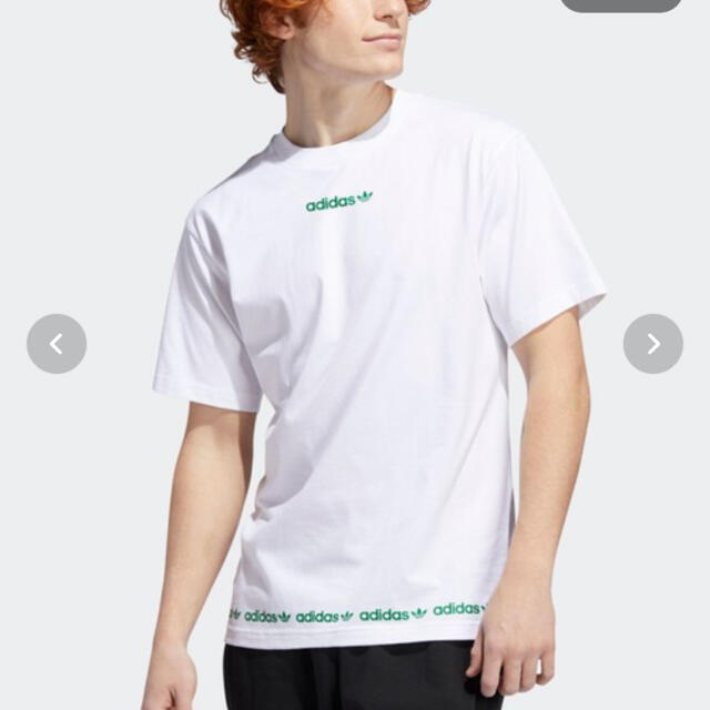 adidas(アディダス)のアディダス　リニア　ロゴ　リピート　トレフォイル　白　Tシャツ　L メンズのトップス(Tシャツ/カットソー(半袖/袖なし))の商品写真