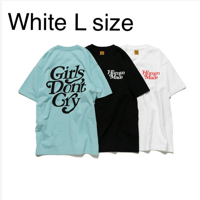 HUMAN MADE × Girls Don’t Cry white tee LTシャツ/カットソー(半袖/袖なし)