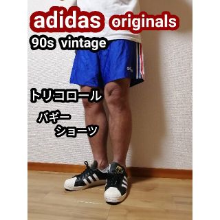 オリジナル(Original)の90s アディダスオリジナルス ショートパンツ バギーショーツ M トリコロール(ショートパンツ)