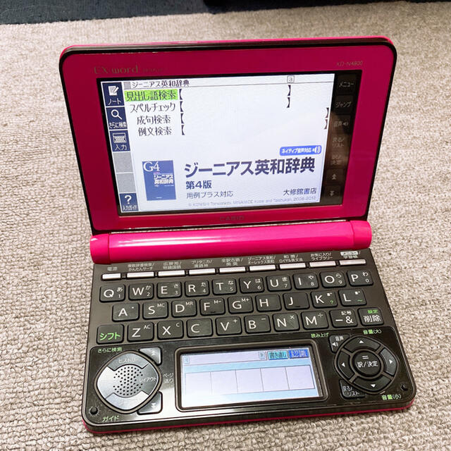 CASIO(カシオ)の値下げ!CASIO EX-word DATAPLUS7 XD-N4800 ピンク スマホ/家電/カメラのPC/タブレット(その他)の商品写真