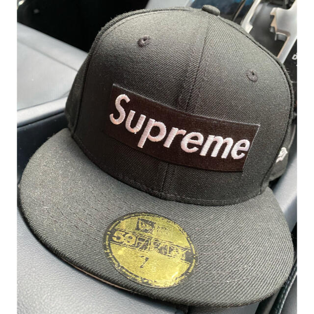 キャップSupreme  NEWERACAP   7 3/8   58.7㌢ BLACK