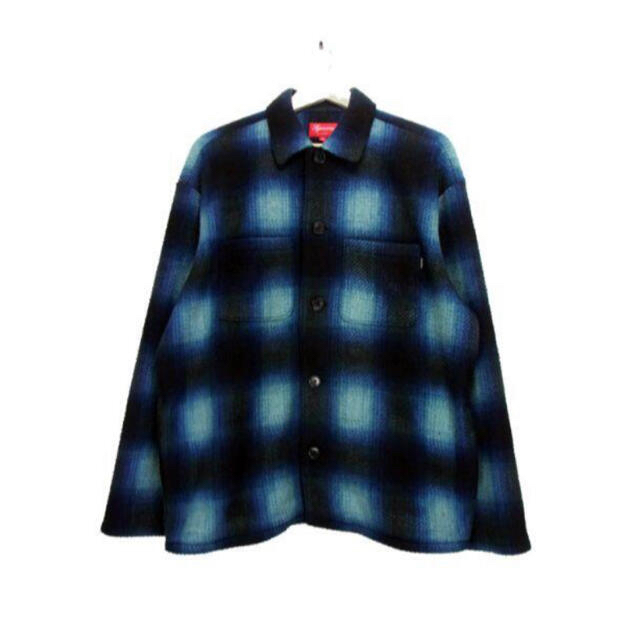 BlueブルーサイズSupreme Shadow Plaid Fleece Shirt 美品　S