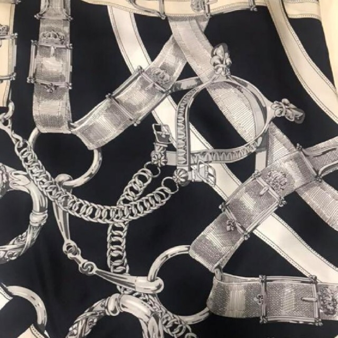 HERMES - 極美品エルメス シルクチュニック ツイルレーヌ HERMES - 極美品エルメス シルクチュニック ツイルレーヌ