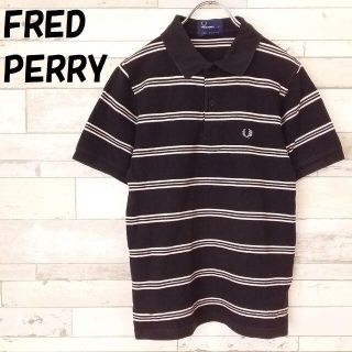 フレッドペリー(FRED PERRY)のフレッドペリー ポルトガル製 ワンポイント刺繍ロゴ ボーダー ポロシャツ S(ポロシャツ)