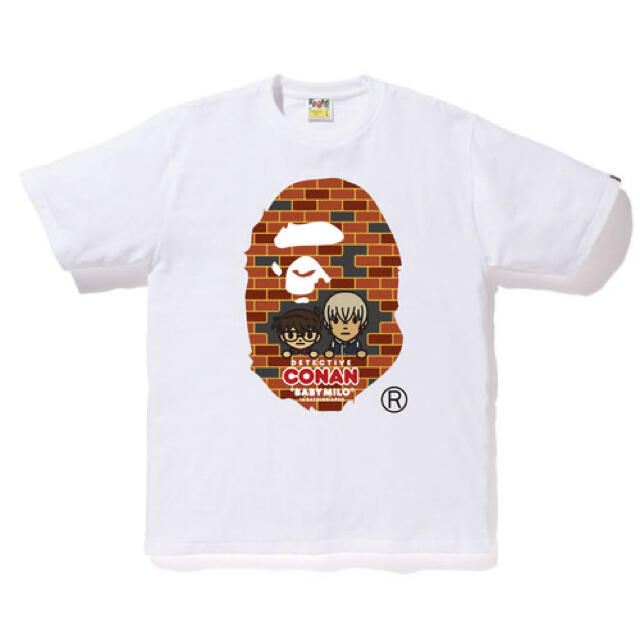 トップス【新品】BAPE ×CONAN APE HEAD TEE 白 S