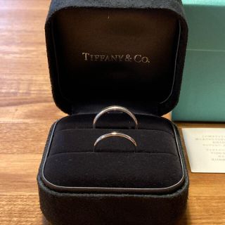 ティファニー(Tiffany & Co.)のティファニー　クラシックバンドリングPt950 ペアリング(リング(指輪))