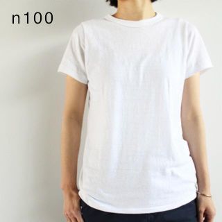 マーガレットハウエル(MARGARET HOWELL)のn100✨エヌワンハンドレッド シンプル 白 ホワイト Tシャツ 半袖カットソー(Tシャツ(半袖/袖なし))