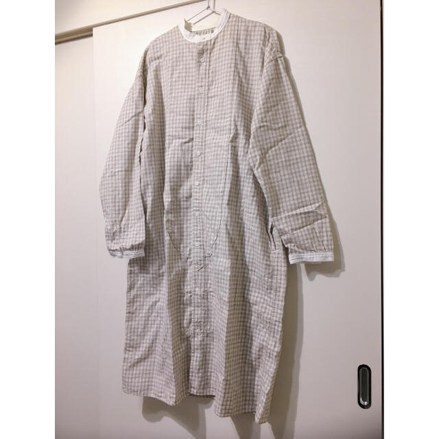 nest Robe(ネストローブ)のnest Robe ネストローブ コットンウールチェックワンピース レディースのワンピース(ロングワンピース/マキシワンピース)の商品写真