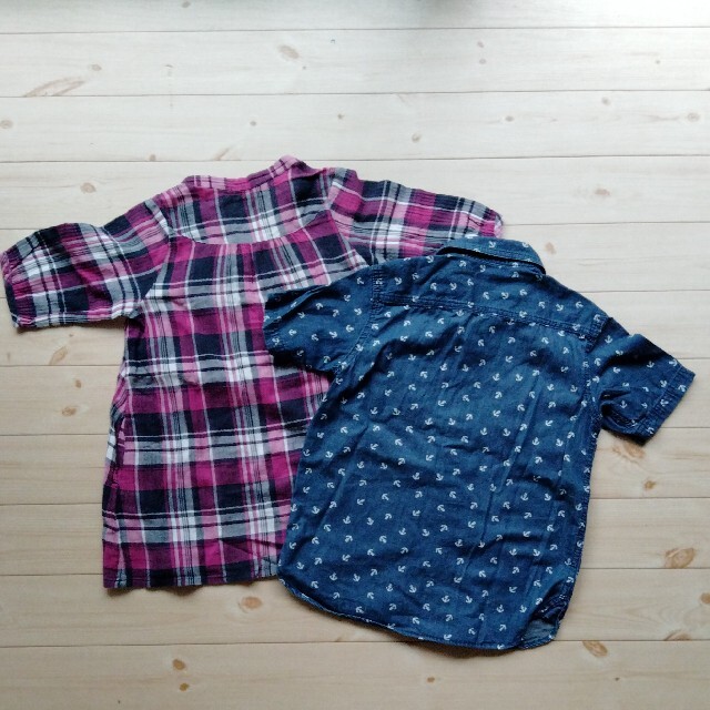 GLOBAL WORK(グローバルワーク)のシャツ2枚 キッズ/ベビー/マタニティのキッズ服女の子用(90cm~)(ブラウス)の商品写真