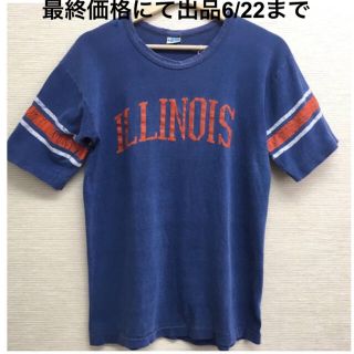 チャンピオン(Champion)の希少！1970年代 チャンピオン バータグ フットボールTシャツ(L) USA(Tシャツ/カットソー(半袖/袖なし))