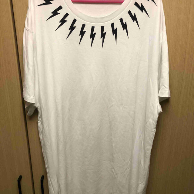 本物 美品 ニールバレット サンダーボルト Tシャツ M 白 レインボー-