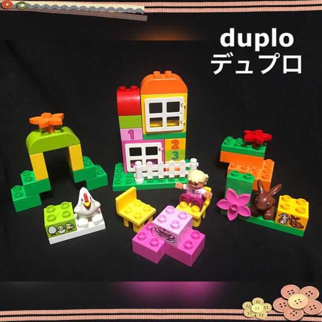 Lego - デュプロ お家 ニワトリ うさぎ 数字 プリントブロック セット