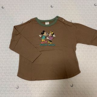 95サイズ　レトロミッキー  ロンT(Tシャツ/カットソー)