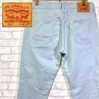 リーバイス(Levi's)のLevi's 511 リーバイス 美色 パステルブルー チノパンツ W34(チノパン)