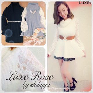 リュクスローズ(Luxe Rose)のLuxe Rose♡オフタートルペプラムニット(ニット/セーター)