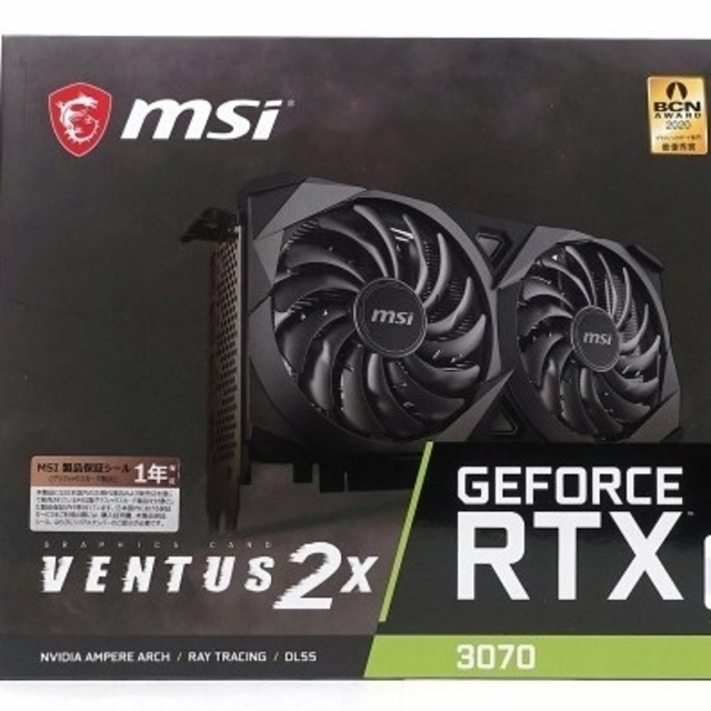 グラフィックカードMSI GeForce RTX 3070 VENTUS 2X OC 新品未使用