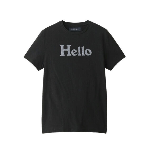 MADISONBLUE マディソンブルー HELLOクルーネックTシャツ 黒00