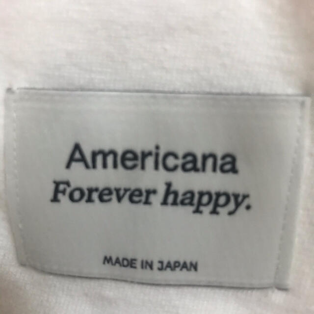 AMERICANA(アメリカーナ)のAMERICANA 後ろVネック丸胴 FOOT BALL TEE レディースのトップス(Tシャツ(長袖/七分))の商品写真