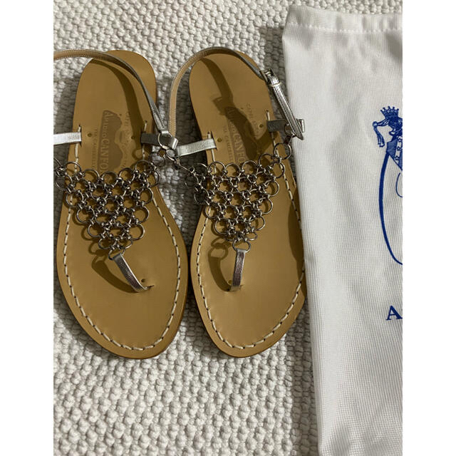 【新品未使用】カンフォラ CANFORA K Silver Sandals